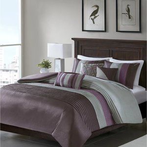 NEW Madison Park 7-Pc. Purple Queen Comforter Set